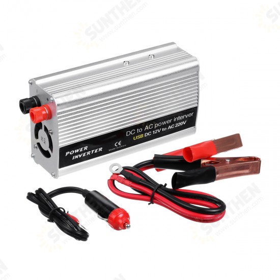 2400W Solar Inverter DC12V TO AC220V Modified Sine Wave Inverter USB Power Converter