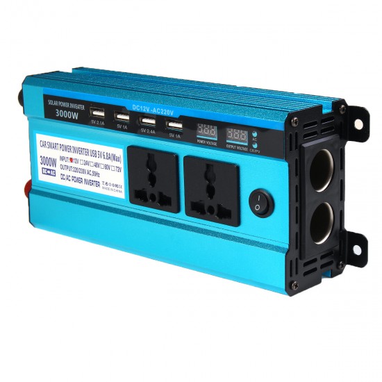 3000W Dual Display Peak Solar Power Inverter Modified Sine Wave Inverter 12V24V48V Power Converter