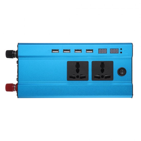 3000W LED Display Solar Power Inverter Modified Sine Wave DC 12V/24V To AC 220V Dual Screens