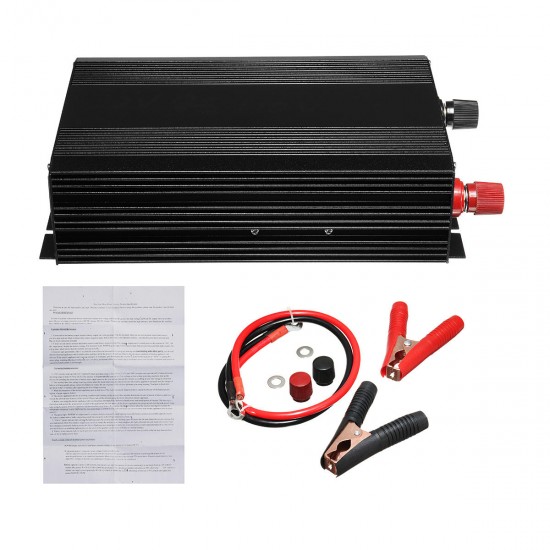 3000W Pure Sine Wave Power Inverter DC 12V to 220V AC Converter Car Caravan 60Hz Intelligent On-board Household