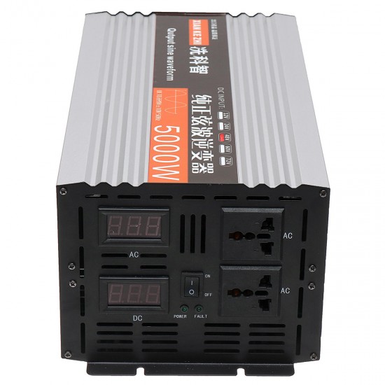 5000W 60Hz Dual Display Pure Sine Wave Inverter Power Inverter 12V/24/48/ DC To 220V AC Converter