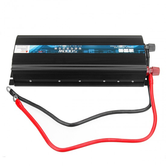 5000W Intelligent Power Inverter DC 12/24V To AC 220V Modified Sine Wave Inverter Dual LCD Display