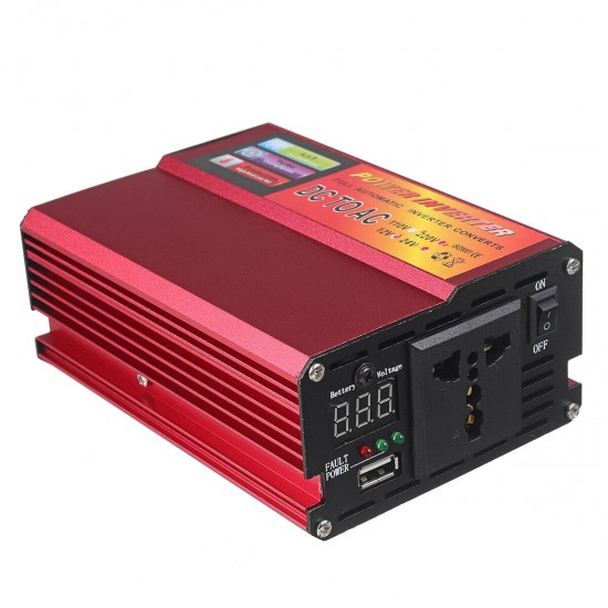 500/1000/1500W LED Car Vehicle RV Power Inverter DC12V/24V to AC220V Converter