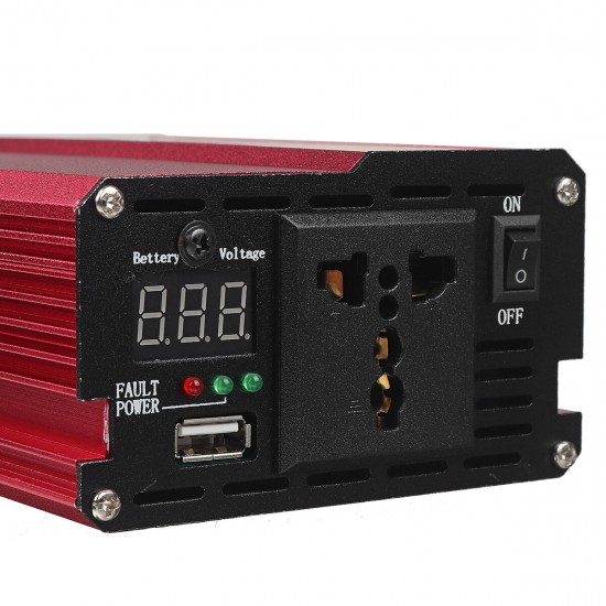 500/1000/1500W LED Car Vehicle RV Power Inverter DC12V/24V to AC220V Converter