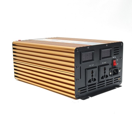 DC12V/24V To AC 220V 1500W Power Inverter Modified Sine Wave Inverter Dual Outlet UPS Inverter