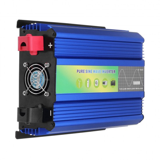 LCD 1000W DC 12V To 220V AC Pure Sine Wave Power Inverter 50Hz