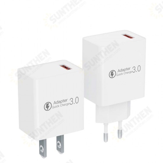 QC3.0 18W USB Charger Adapter Fast Charging For iPhone XS 11Pro Mi10 9Pro Note 9S Oneplus 8 Pro