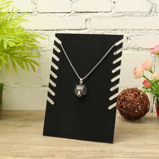 Velvet Necklace Chain Display Two Shaped Stand Cardboard Jewelry Holder Rack