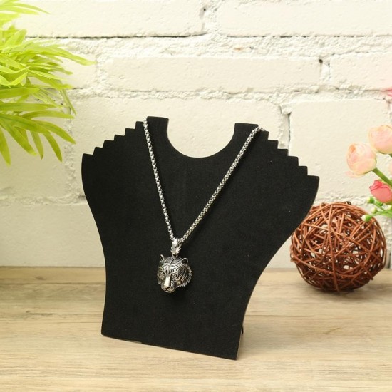 Velvet Necklace Chain Display Two Shaped Stand Cardboard Jewelry Holder Rack