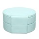 Portable Travel Round Multi-Layer Jewelry Box Leather Stud Earrings Jewellery Ornaments Storage Case