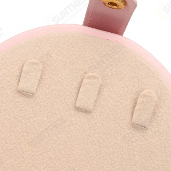 Portable Travel Round Multi-Layer Jewelry Box Leather Stud Earrings Jewellery Ornaments Storage Case