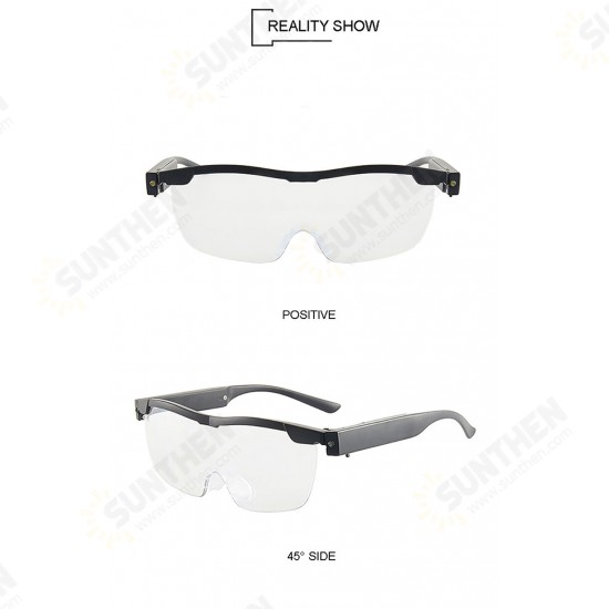 160% Glasses With LED Light Power Zoom Max Glasses Men Reading Eyeglasses Magnifying Needlework Gafas Led