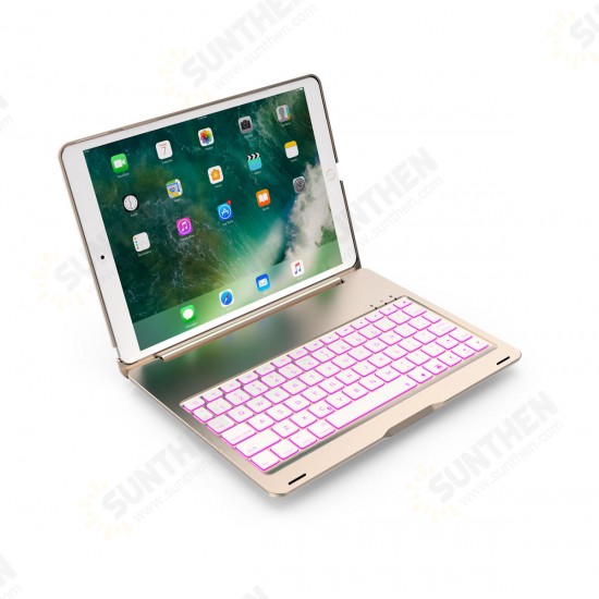 7 Colors Backlit Aluminum Alloy Wireless bluetooth Keyboard Case For iPad Air/iPad Air 2