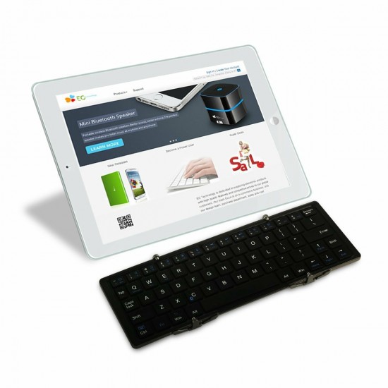 Folding BT3.0 USB Rechargeable bluetooth Wireless Keyboard for iPad/ Mobile Phone/ Tablet PC iOS Android Windows System