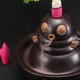 2-in-1 Ashtray Smoke Bud-dha Ceramic Backflow Cone Incense Burner With 10 Cones Kitchen Storage Rack