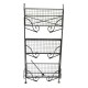 3 Tier Garden Cart Metal Shelf Stand Plant Flower Rack Storage Indoor Outdoor