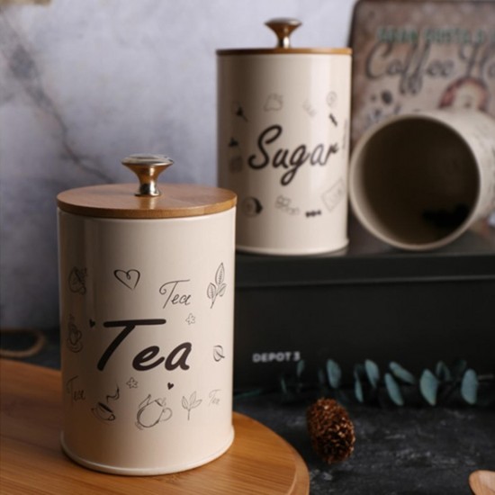 3PCS Retro Tea Coffee Sugar Kitchen Storage Container Canisters Jars Pots Tins