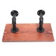 3Pcs 40+60+80cm Wooden Board Shelves Wall Mount Floating Shelf Display Bracket Waterproof Decor