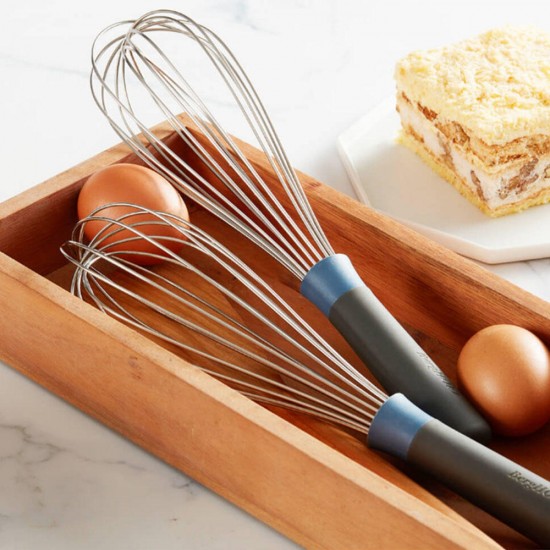 Egg Beater Silicone Handle Stainless Steel Whisk Egg & Milk Beater