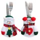 Christmas Tableware Knife Fork Holders Santa Clothes Style Fork Bags Cover Suit Christmas Festival