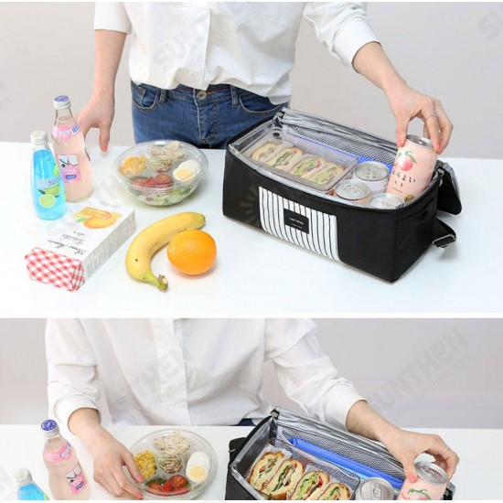 Fashion Nylon Thermal Lunch Bags Insulated Cooler Box Tote Men Kids Adults Portable Picnic Storage