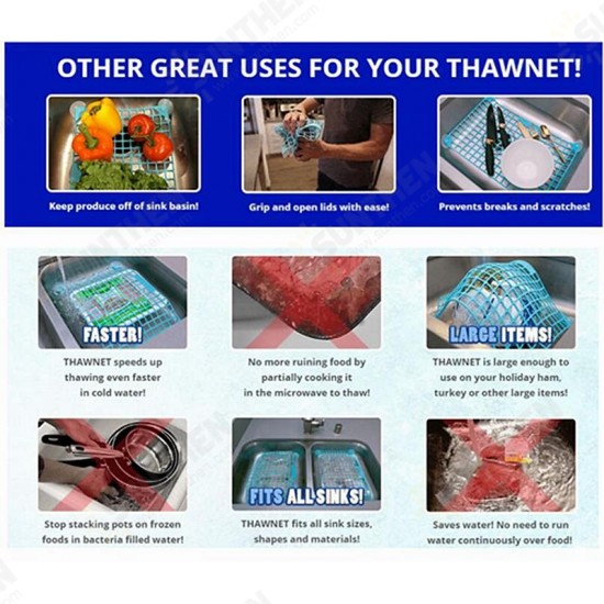 Defrosting Net Thawing Net Defrosting Meat Tray Rapid Safety Thawing Tray Defrostiong Tray