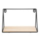 Floating Corner Wall Iron Shelf Wall Mounted Wood Storage Shelf Home Office Decoration Display