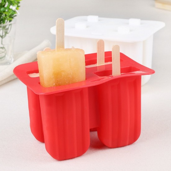 Ice Cream Popsicle Molds Tools Rectangle Shaped Reusable DIY Frozen Ice Cream Baking Mold for Kitchen