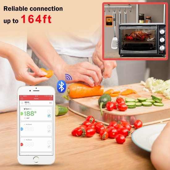 KC-520 Six Channel Professional Edition bluetooth Barbecue Thermometer Digital Oven Thermome