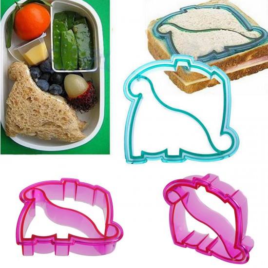 Kids Lunch Sandwich Toast Cookies Bread Cake Biscuit Food Cutter Dinosaur Mould