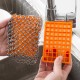 Kitchen Silicone Pot Cleaning Brush Net Square Shape Metal Stainless Steel Ring Net Brush Cleaning Tools