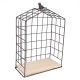 Large Metal & Wood Wall Hanging Shelf Birdcage Storage Bracket Hallway Display Home Decor