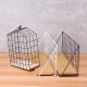 Large Metal & Wood Wall Hanging Shelf Birdcage Storage Bracket Hallway Display Home Decor