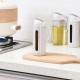 Leak-proof Glass Oil Container Stainless Steel Sauce Vinegar Condiment Bottle Dispenser for Kitchen Olive Oil Bottle