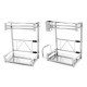 Stainless Steel 2 Tier Adjust Kitchen Spice Rack Storage Shelf Organizer Holder