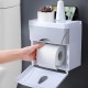 Wall Mounted Press Open Waterproof Double-deck Paper Rolled Toilet Tissue Box