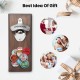 Wooden Bottle Opener Wall Mounted Magnetic Bottle Openers with Cap Catch