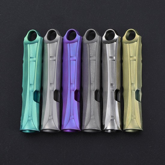 120dB Whistle Titanium Alloy Portable Keychain Tactical Whistle Outdoor Camping Climbing