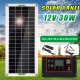 30W Solar Panel Kit 12V Battery Charger 100A Controller USB RV Travel Camping