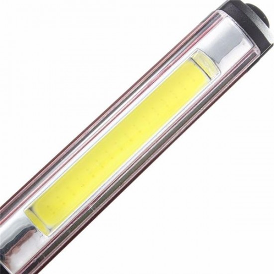 3W LED COB Pocket Pen Clip Light Work Inspection Lamp Magnetic Torch Flashlight