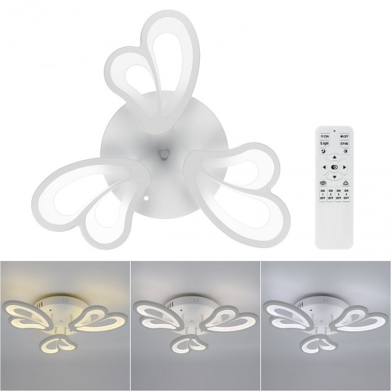 3 Heads Modern Ceiling Lamp+Remote Control Living Room Bedroom Study Light AC110-220V