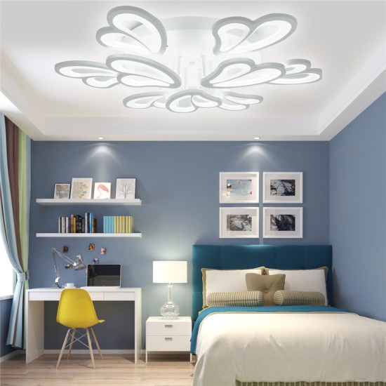 3 Heads Modern Ceiling Lamp+Remote Control Living Room Bedroom Study Light AC110-220V