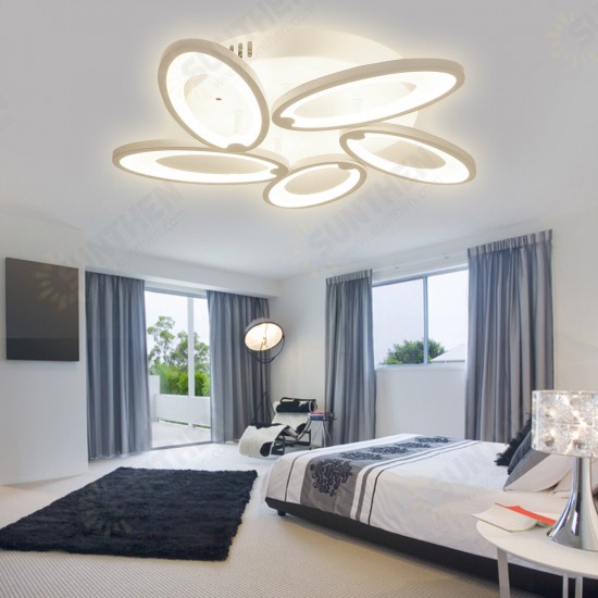 5 Heads Modern LED Ceiling Acrylic Home Lights Home Chandelier Lamp+Remote 3200-6500K