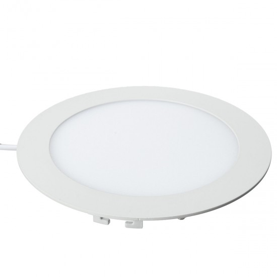 AC 110V 15W Dimmable Ultra-thin Round LED Panel 1500LM Recessed Ceiling Light with LED Driver