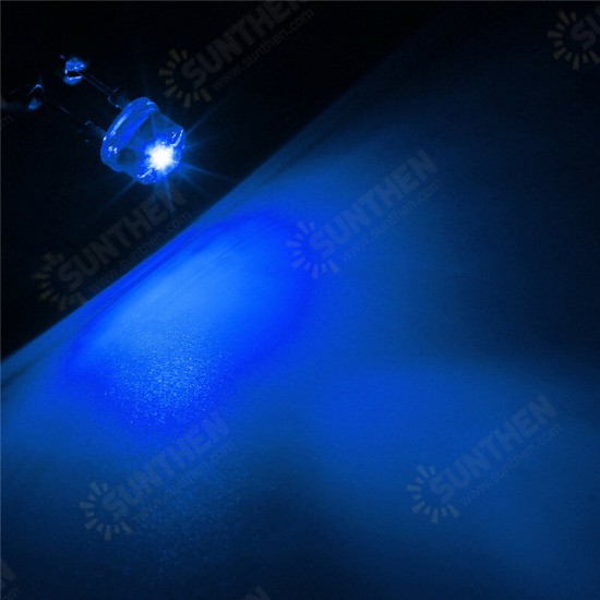 20pcs 8mm Straw Hat Blue Green Yellow Red LED Water Clear Light Emitting Diodes Lamp