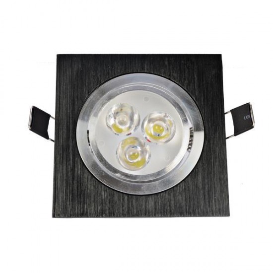 3W/5W/7W/12W One Head Black LED Square Ceiling Recessed Light Down Light 85-260V