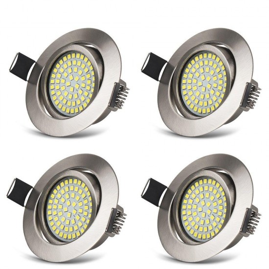 5W 64 LED 490lm Round Recessed Ceiling Down Light Dimmable Spotlight AC220V-240V