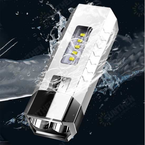 2*LED+5*COB Three Light Sources Flashlight 18650 USB Rechargeable Portable Waterproof Led Torch With Power Bank Function