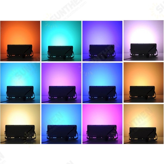 50W RGB LED Flood Light Remote Control Street Lamp Waterproof Outdoor Garden Spotlight AC220V