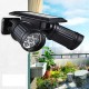 Solar Powered Motion Light Dual Head Adjustable High Output Spotlight Waterproof Wall Light for Garden